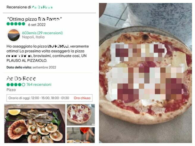 Pizza con bestemmia scritta con la panna, cliente scrivere una recensione su TripAdvisor e il pizzaiolo viene sospeso