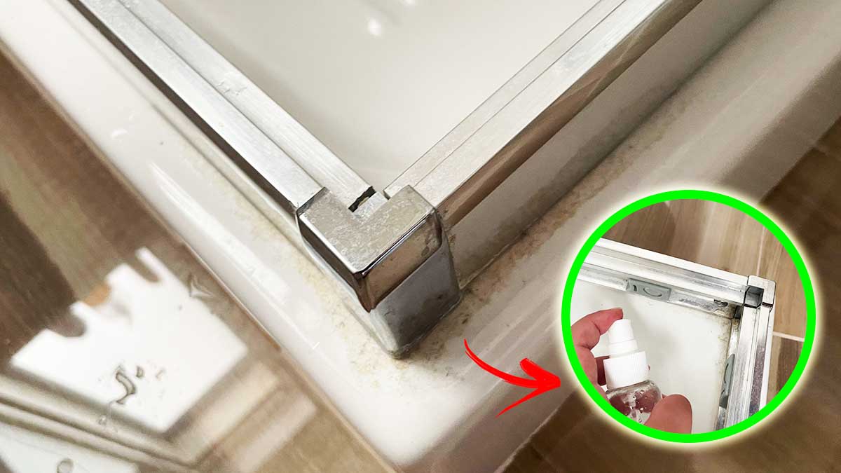 Rivoluzionario metodo per pulire facilmente gli angoli e i binari della doccia