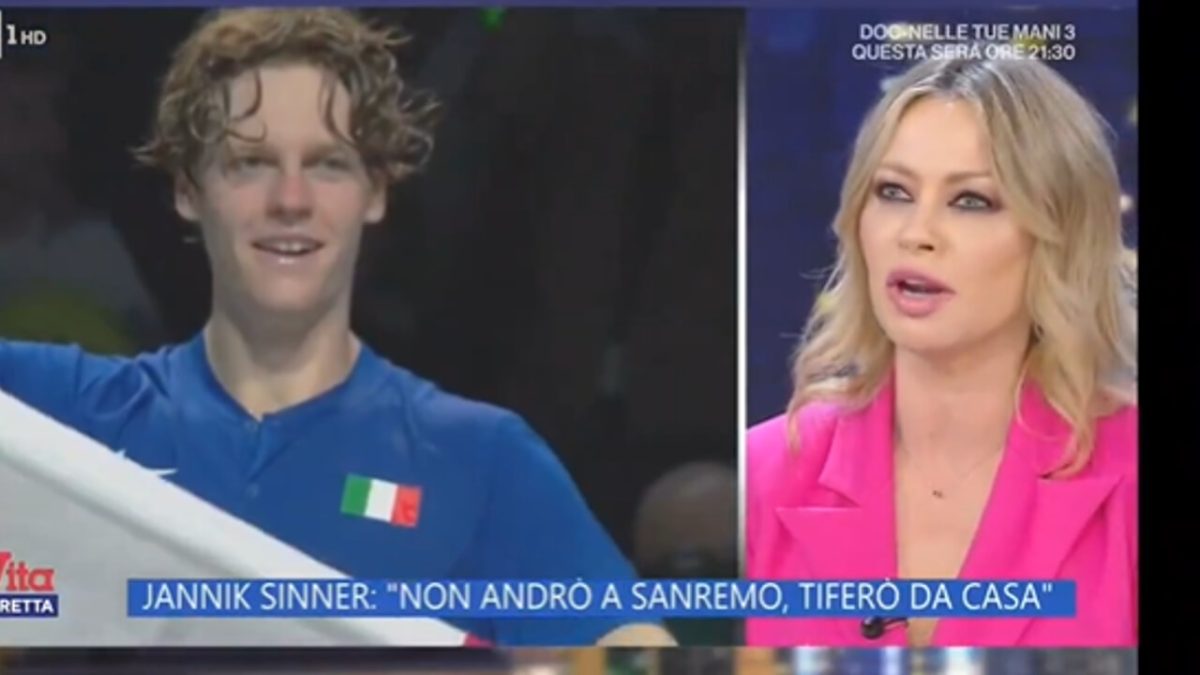 Il grave errore di Anna Falchi, critica Jannik Sinner per la mancata partecipazione a Sanremo ma dimostra di non conoscere il tennis