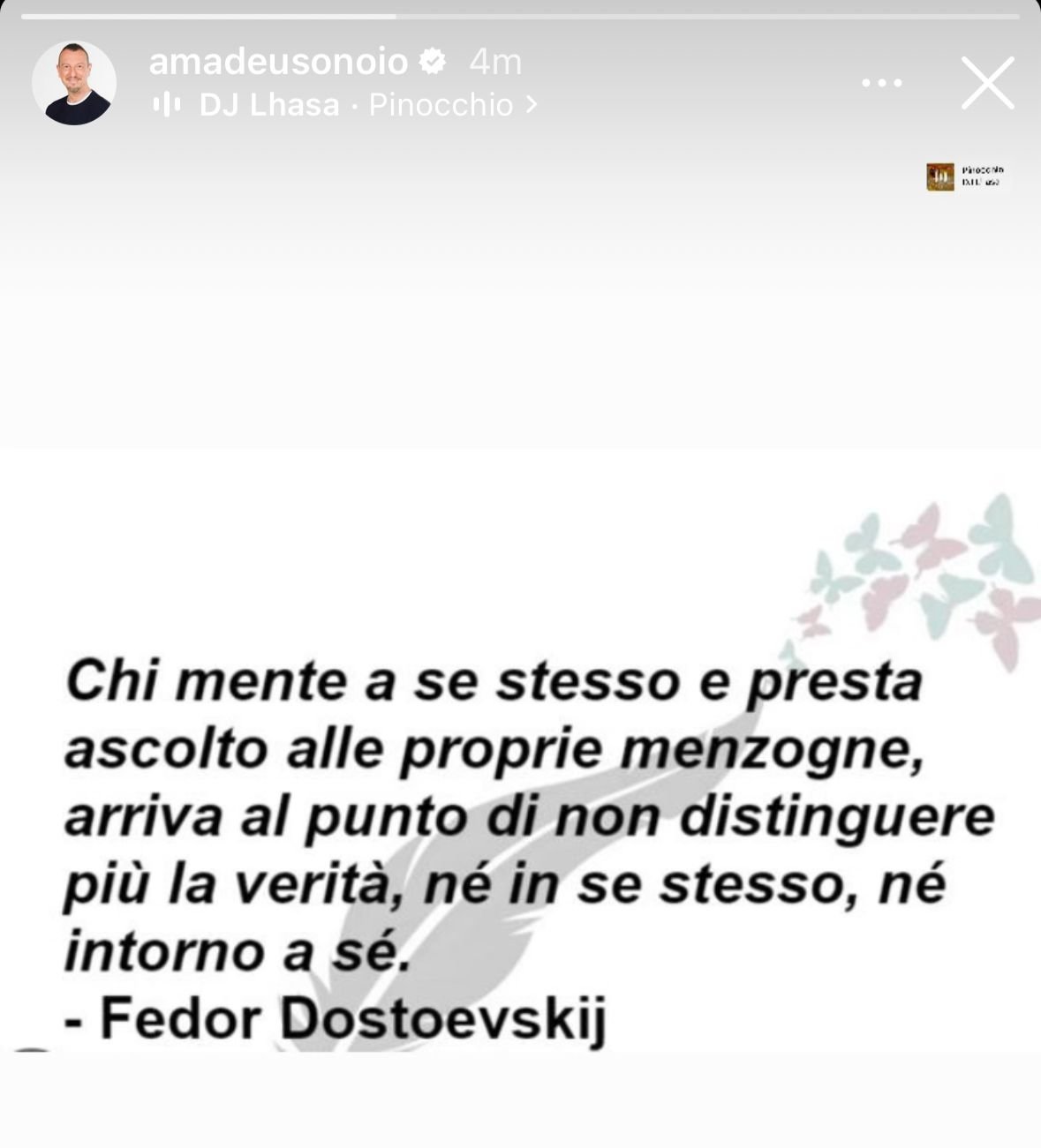 Amadeus lancia una frecciatina al suo ex manager, Lucio Presta?