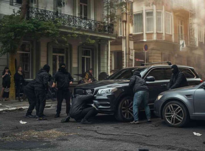Colpo fulmineo: uomini incappucciati rubano un suv in meno di due minuti